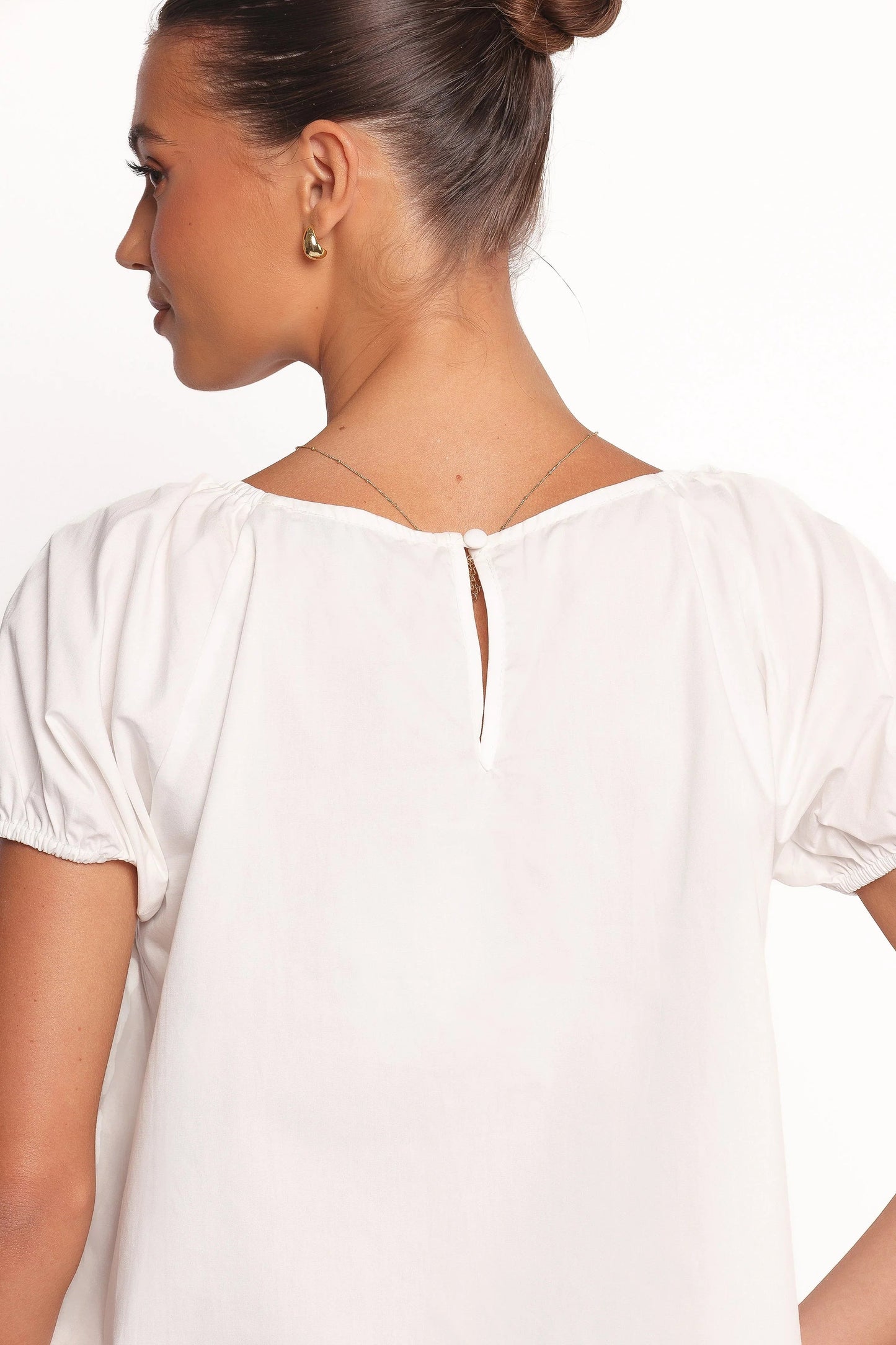 Abbott Pleated Smock-Style Cotton Top