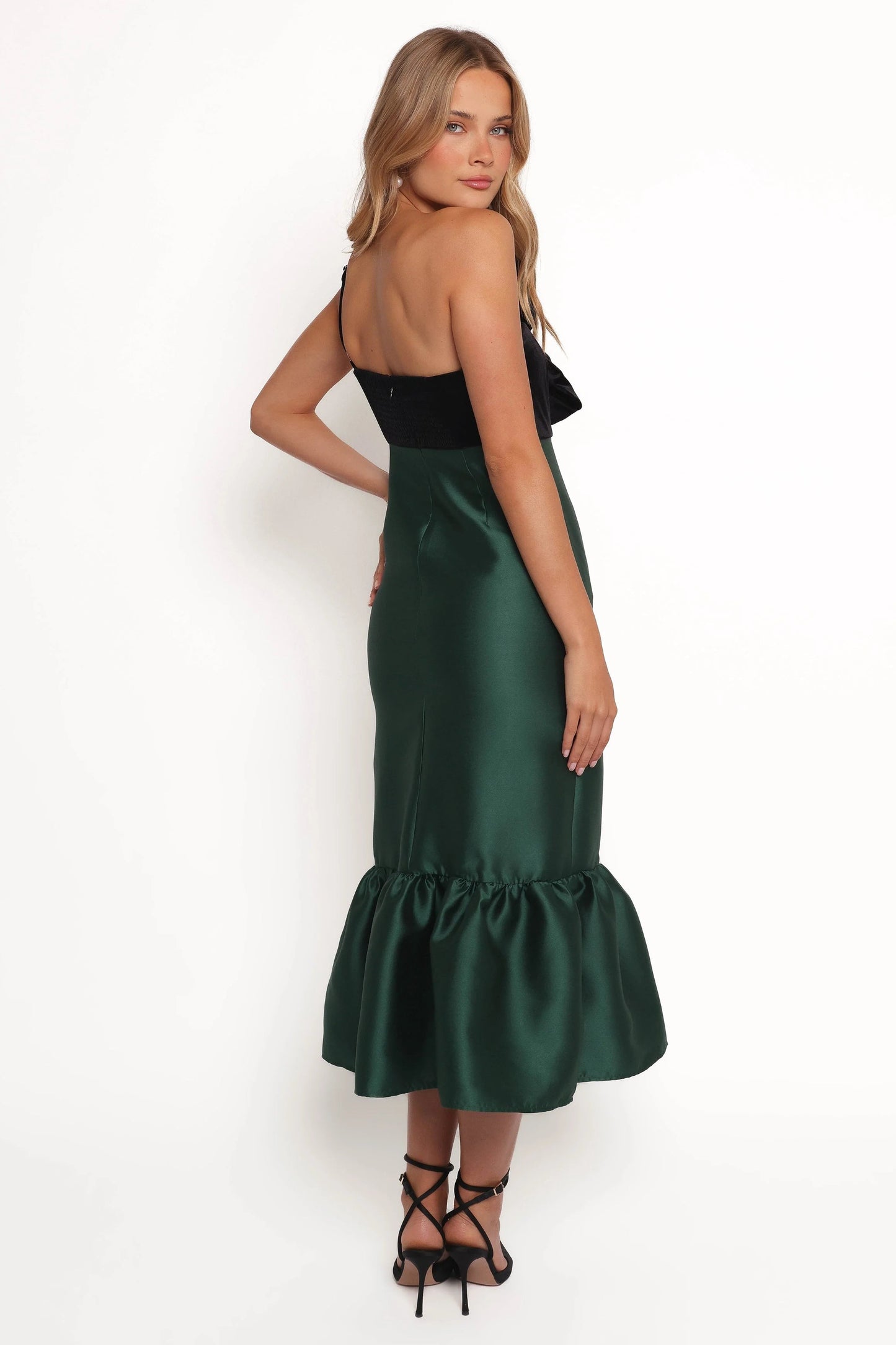 Amelie One-Shoulder Bow-Detail Midi Dress