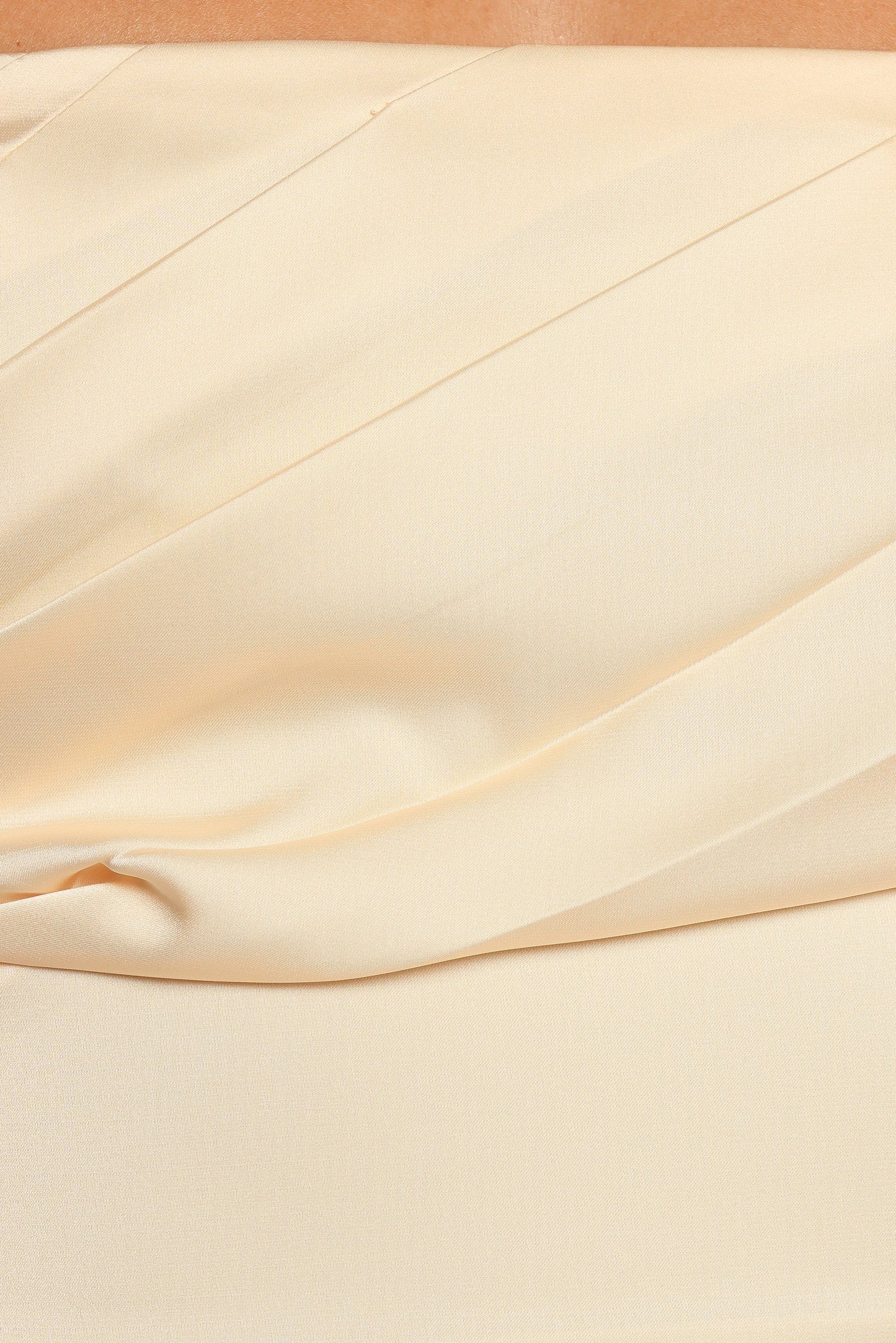 Asymmetrical Pleat Satin Set
