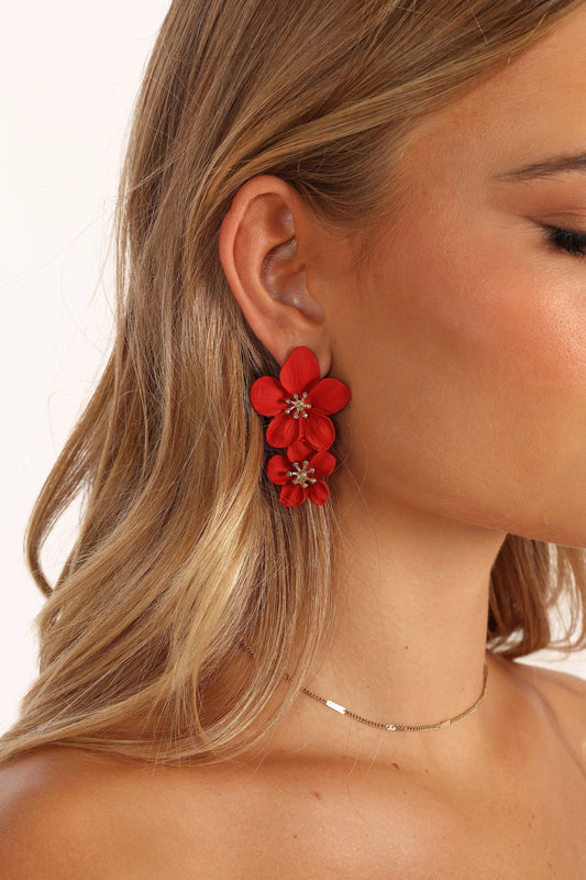 Floral Statement Drop Earrings