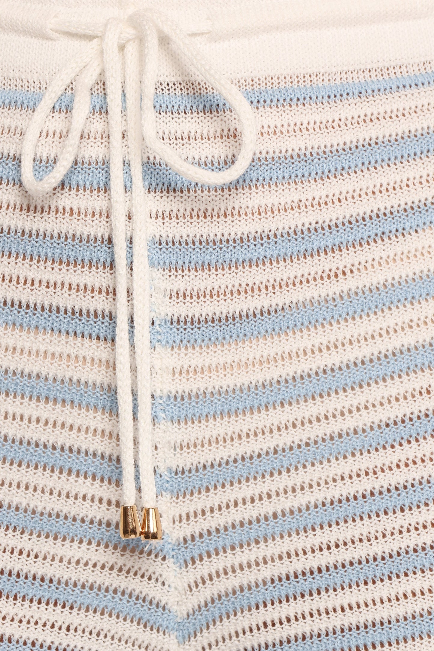 High-Waist Stripe Knit Shorts