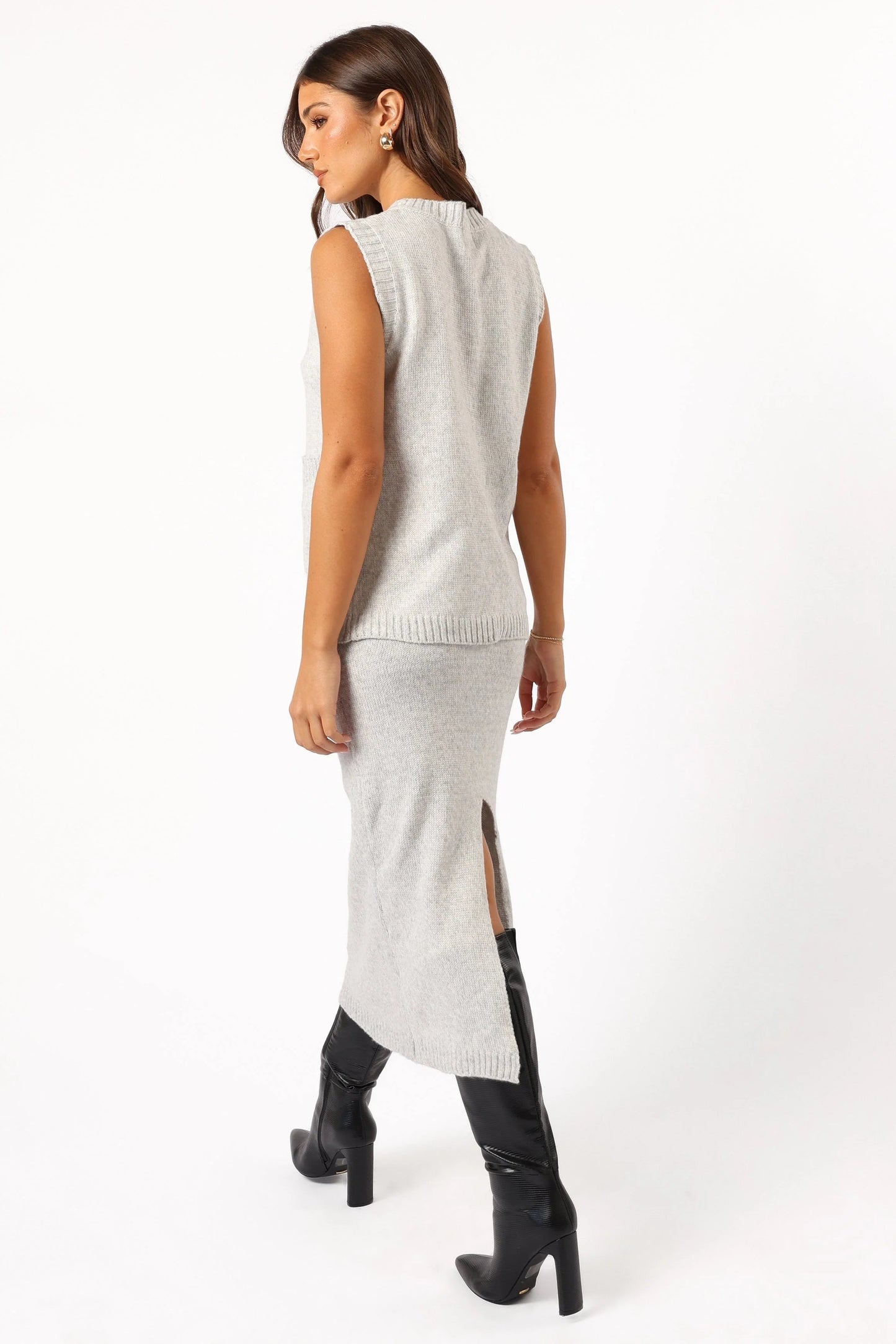 Knit Vest & Skirt Set