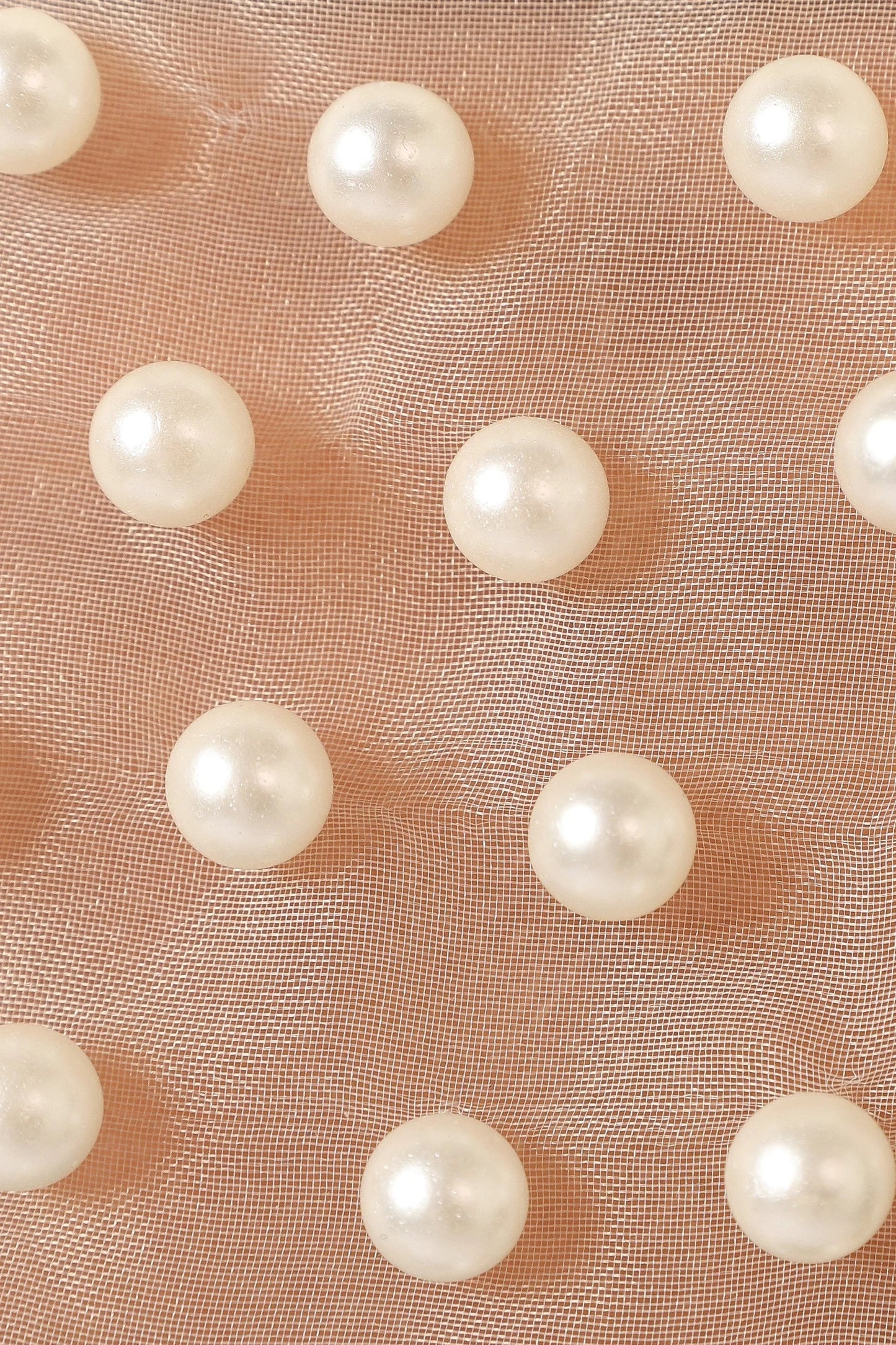 Pearl-Embellished Sheer Crop Top