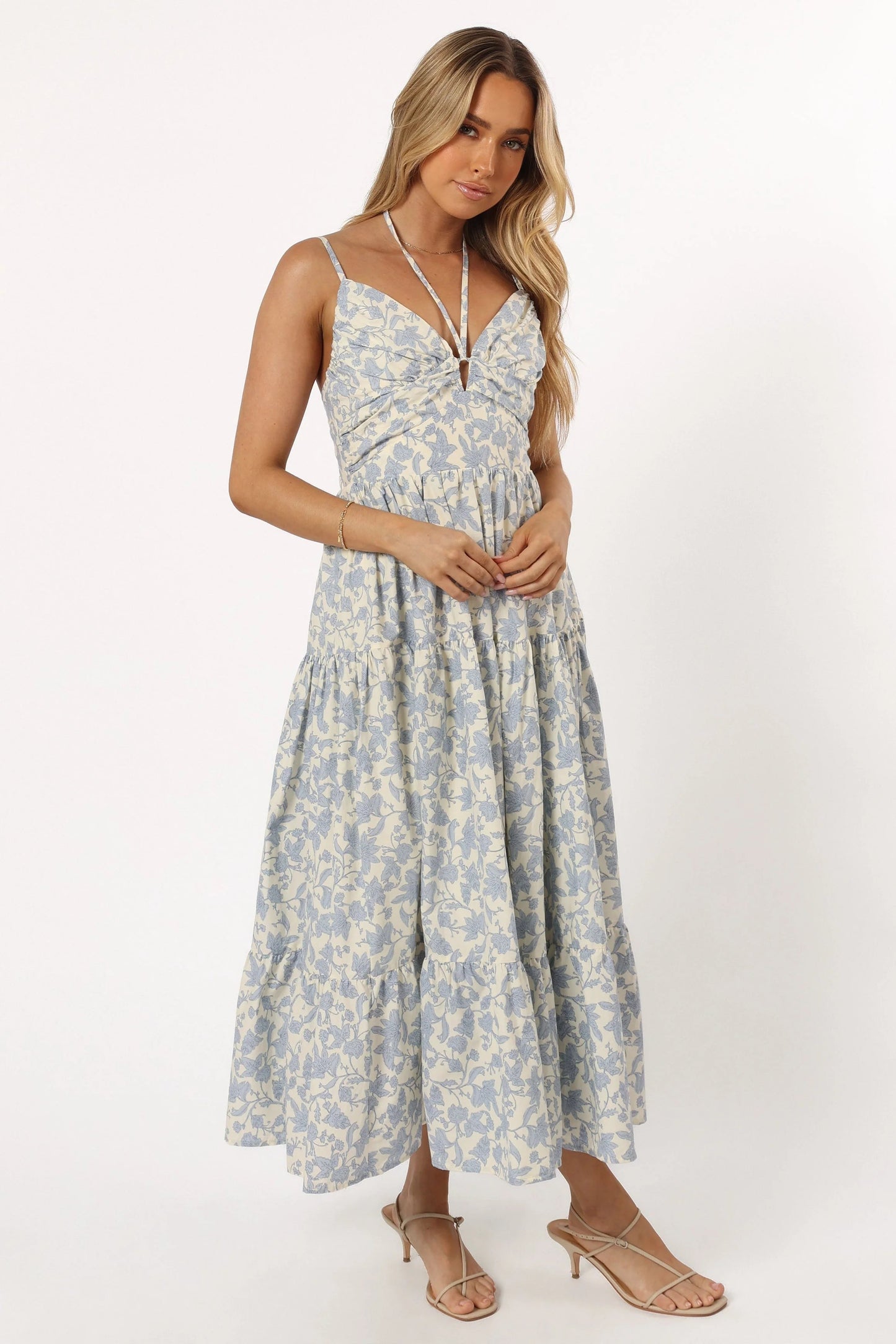 Tiered Floral Midi Dress