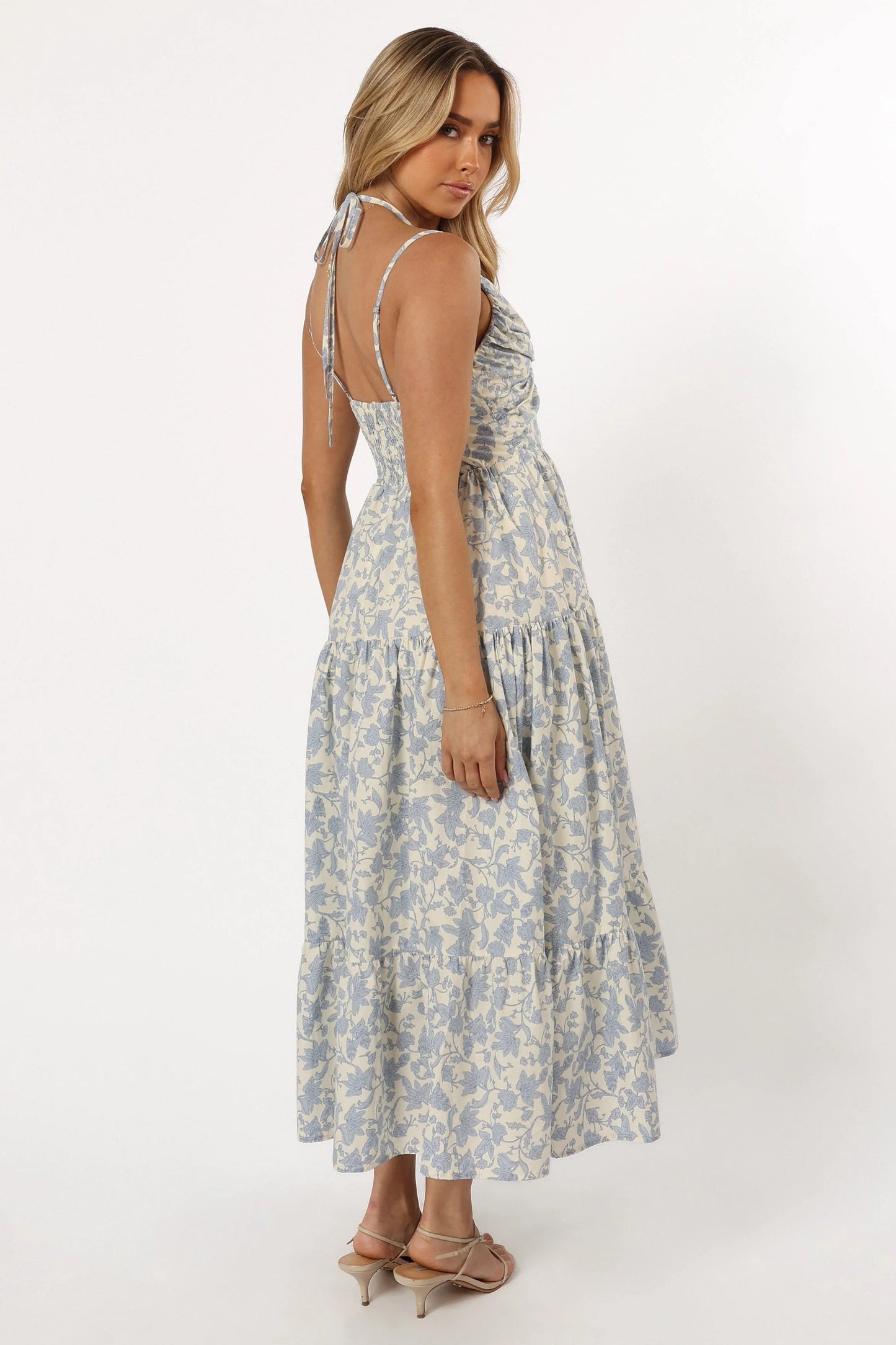Tiered Floral Midi Dress
