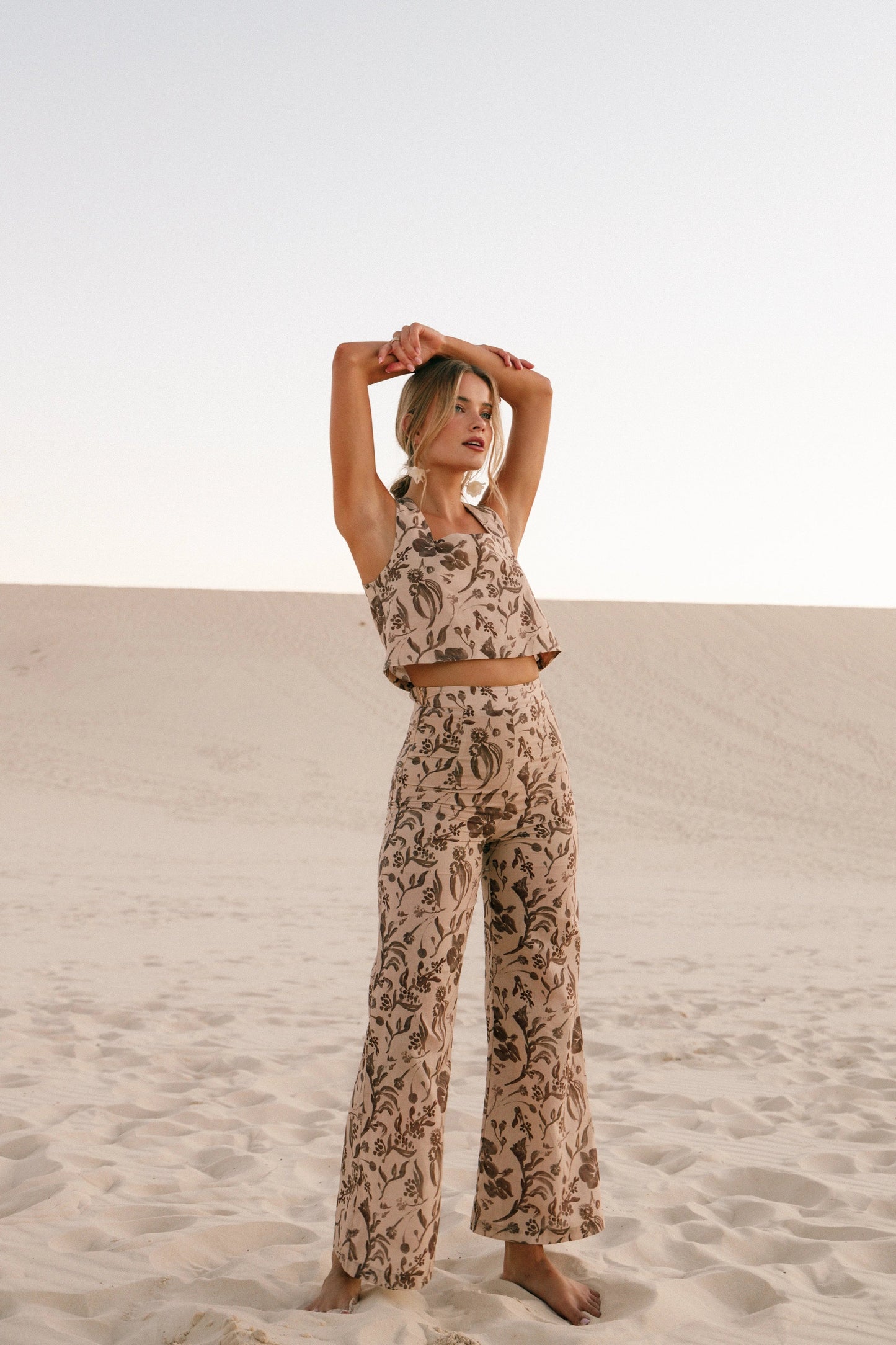 Tropical Wide-Leg Pants