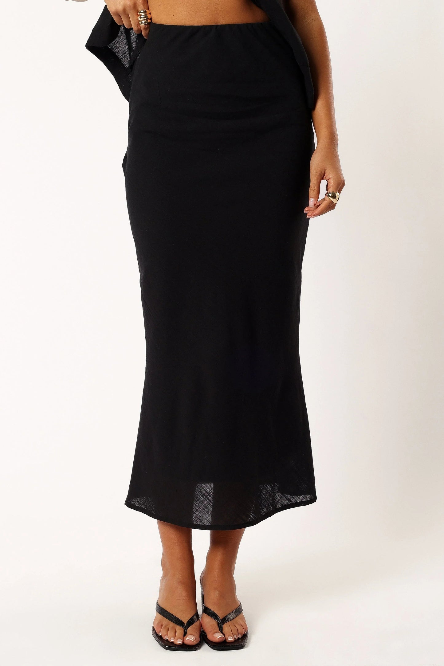 V-Neck Maxi Vest & Skirt Set