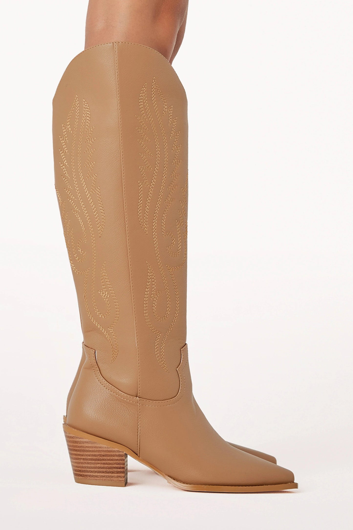 Western-Inspired Pull-On Ankle Boots