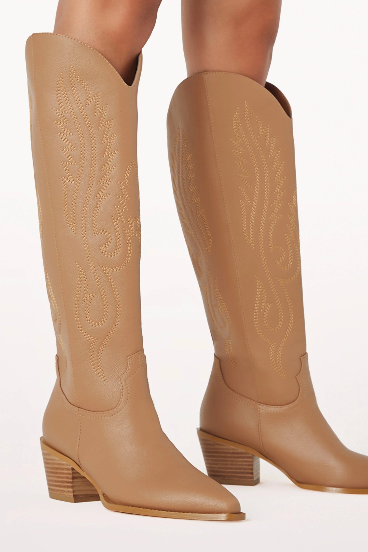 Western-Inspired Pull-On Ankle Boots