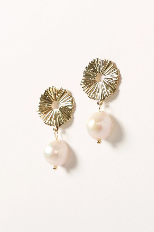 Arabella Pearl-Detail Drop Earrings