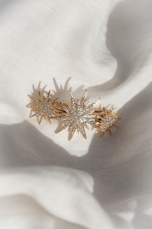 Celestial Crystal Star Hair Clip