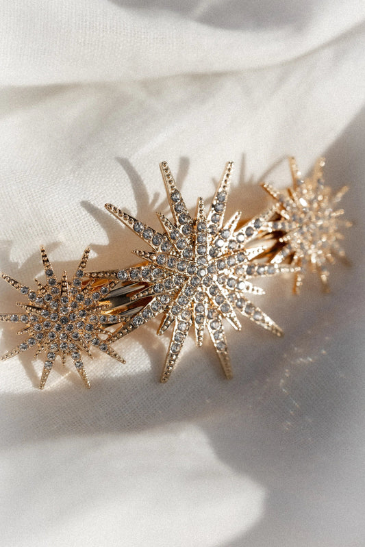 Celestial Crystal Star Hair Clip