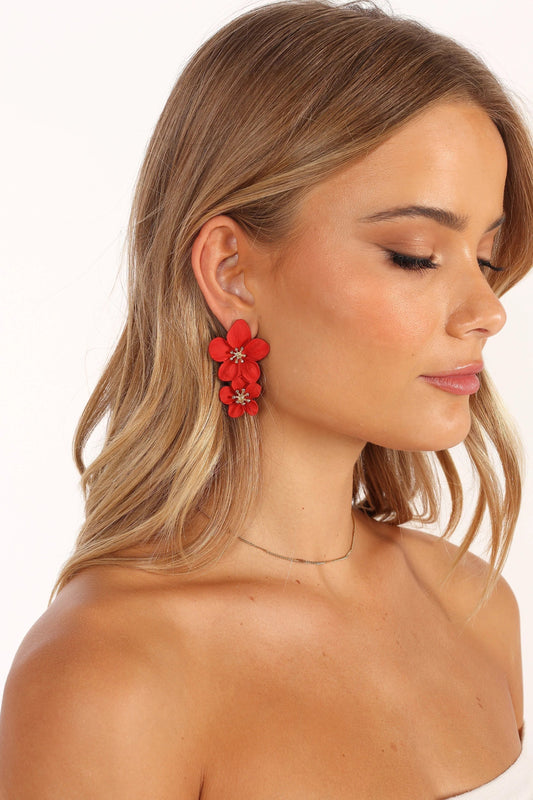 Floral Statement Drop Earrings