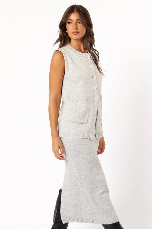 Knit Vest & Skirt Set
