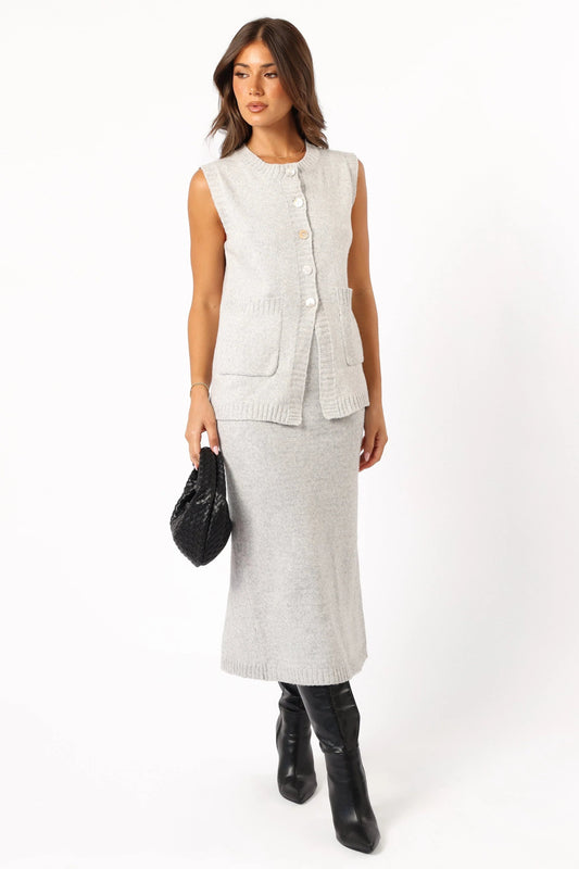 Knit Vest & Skirt Set