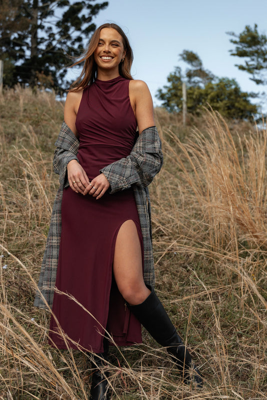 Ruched Side Maxi Dress