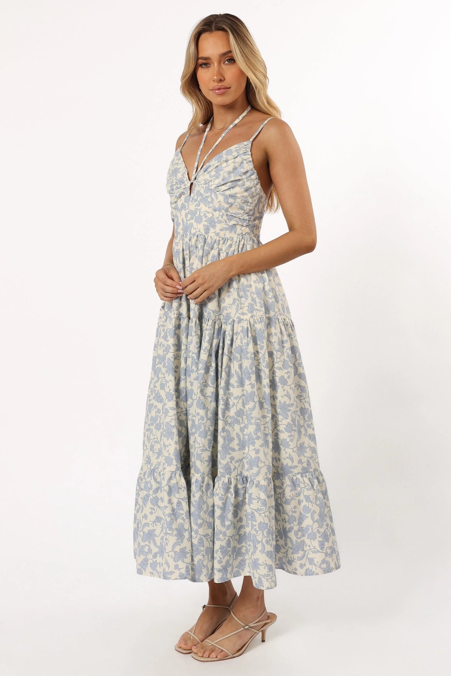 Tiered Floral Midi Dress