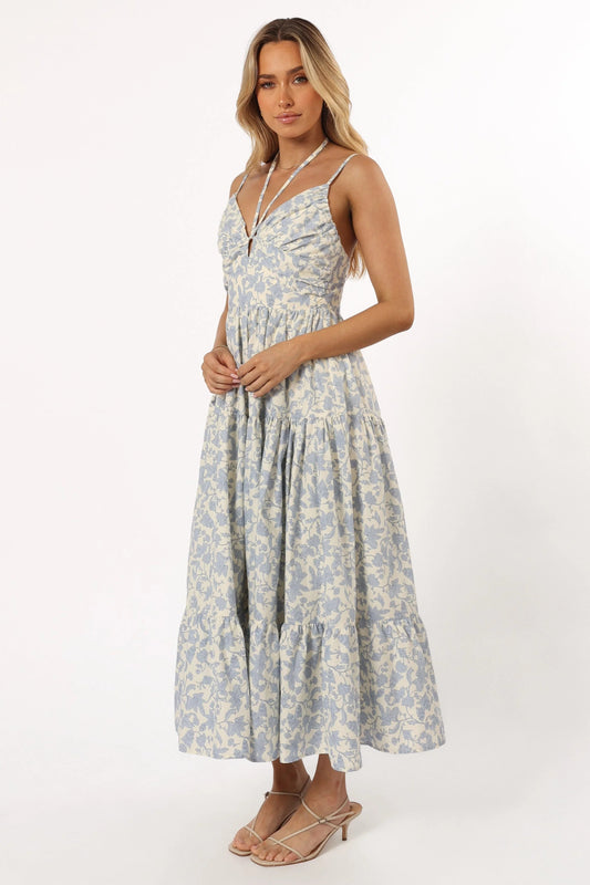 Tiered Floral Midi Dress