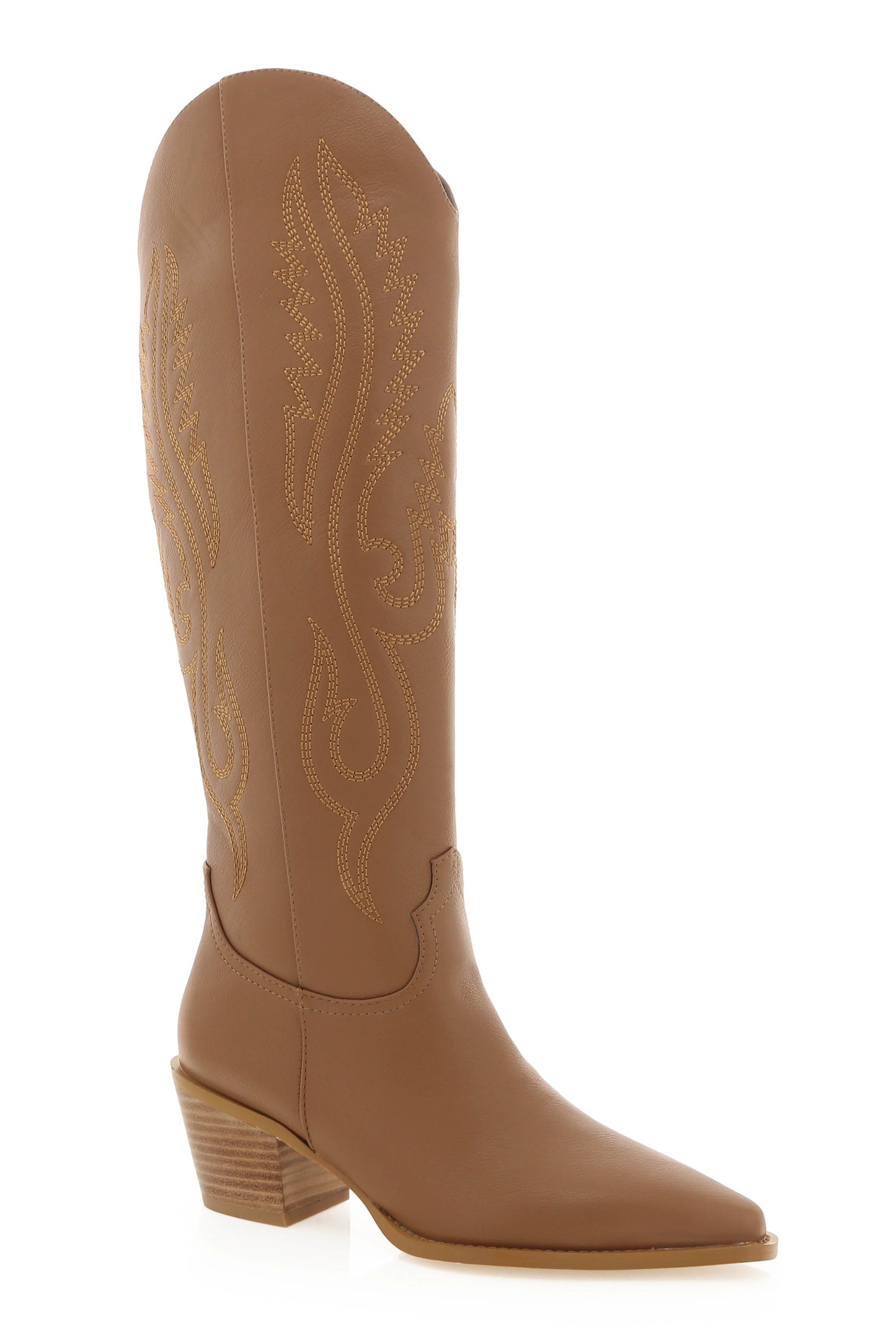 Western-Inspired Pull-On Ankle Boots