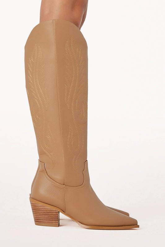 Western-Inspired Pull-On Ankle Boots